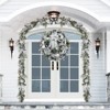 Christmas Wreath with Lights, 30 Inch Battery Operated Large Outdoor Christmas Wreath with Ball Ornaments and 40 LED Lights Lighted Xmas Wreath - 2 of 4