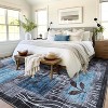 Washable Runner Rug Modern Floral Rug Geometric Runners Grey Hallway Runner Carpet Soft Low-Pile Bathroom Mat Laundry Hallway - 3 of 4