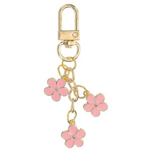 Unique Bargains Cute Flower Women Gifts Pendant Keychain with Snap Hook for Bags Decor - 1 of 4