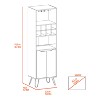 Gulches Cabinet with 2 Interior Shelves, 8 Uncovered Liquor Wine Shelves and 4 Steel Light Legs,Easy to Assemble - 4 of 4