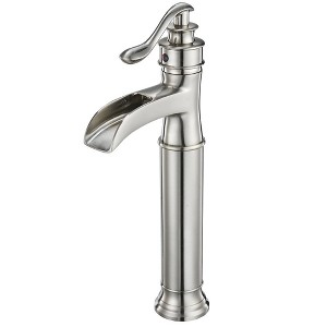 BWE Waterfall Single Hole Single Handle Bathroom Vessel Sink Faucet - 1 of 4