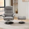 Chenille Fabric Recliner Chair with Ottoman,Modern 360° Swivel 5-Point Massage Recliner Chair,Lounge Chair for Bedroom Living Room-Coolbibila - 2 of 4
