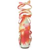 Allegra K Women's Opened Toe Tie Dye Platform Chunky Heel Lace Up Sandals - 4 of 4