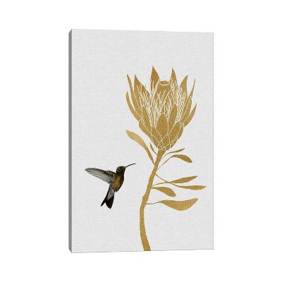 iCanvas Hummingbird and Flower II by Orara Studio Canvas Print Wall Art