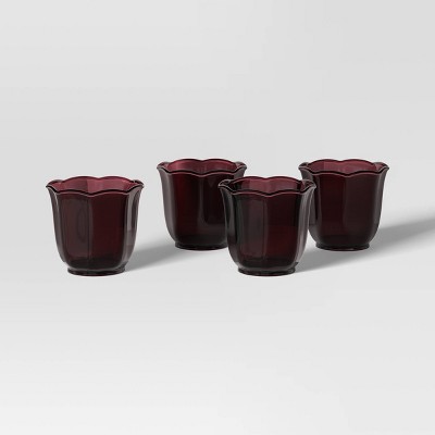 4pk 8.45oz Punch Cup Set Burgundy - Threshold™