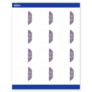 Avery Round Business Cards, Floral Design, 2" Diameter, 120ct - 1 of 4