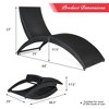 Costway 2PCS Folding Patio Rattan Lounge Chair Chaise Cushioned Portable Garden Lawn Red - 4 of 4