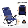 Karl Home Patio Blakc Aluminum Beach Chair(Set of 1) - 2 of 4