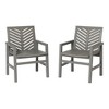 PAGED Set of 2 Patio Dining Chairs,Modern Transitional Style Outdoor Dining Chairs,25 inch Chairs Suitable for Patio,Garden - 4 of 4