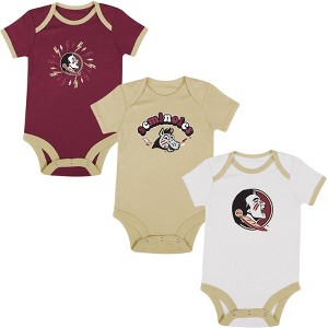 NCAA Florida State Seminoles Infant Boys' 3pk Bodysuit - 1 of 4