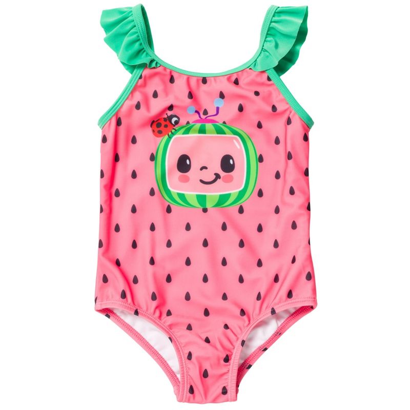 CoComelon Tomtom Yoyo JJ Baby Girls One Piece Bathing Suit Infant, 1 of 8