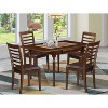 5-Piece Mahogany Finish Solid Wood Top - Rectangular Dining Room Set - Seats 4 - 2 of 4