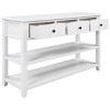 50" Mid-Century Console Table with 3 Drawers & 2 Open Shelves,Solid Wood Entryway Table for Living Room,Hallway-Baofuwish - 3 of 4