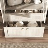 FUFU&GAGA Grey Modular Combination Decorative Cabinet, Any combination can be assembled, Frosted Glass Door, Create Elegant Home Space - 3 of 4