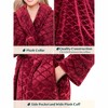PAVILIA Short Robes for Women, Plush Soft Bathrobe Womens Lightweight, Fluffy Fuzzy Robe Knee Length, Shower Spa - 4 of 4