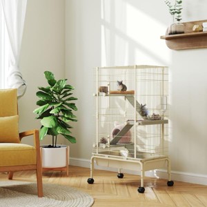 Ferret Cage, Critter Nation Cage With Platforms,Tray, Storage Shelf, Small Animal Cages On Wheels for Guinea Pigs, Chinchillas, Sugar Glider - 1 of 4