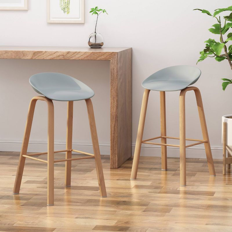 Set of 2 Commodore Modern Barstool - Christopher Knight Home, 4 of 8