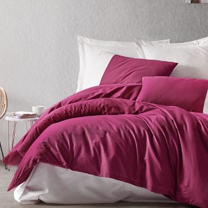 SUSSEXHOME Solid Collection Black Gray Gentleman Duvet Cover Set, Duvet Cover, 1 Duvet Cover, 1 Fitted Sheet and 2 Pillowcases - 1 of 4