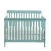 Belatt 4-in-1 Convertible Crib, Wood Baby Bed, Sleigh Design, Turquoise - 3 of 4