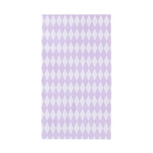 Jollity & Co. - Check It! Purple Posse Harlequin Check Guest Napkins - Pack of 16 Paper Napkins - 1 of 3