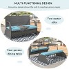 Versatile Outdoor Loveseat That Converts To Four Seats And A Table,Outdoor Patio Sofa - Maison Boucle - 2 of 4