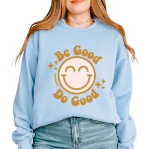 Simply Sage Market S.W.Smiley Be Good Do Good Smiley Face Sweatshirt - 1 of 4