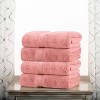Luxury Cotton Heavyweight Ultra-Plush Bath Towel Set of 4 by Blue Nile Mills - 2 of 4