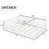 Montessori Floor Bed for Kids, Safe Bed with Fence and Door, Low to Ground Design, Bed with Pine Wood Frame-Baofuwish - 4 of 4
