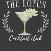 Rerun Island Women's Lotus Cocktail Club Luxury Paradise Drama Short Sleeve Graphic Cotton Baby Tee - 2 of 4