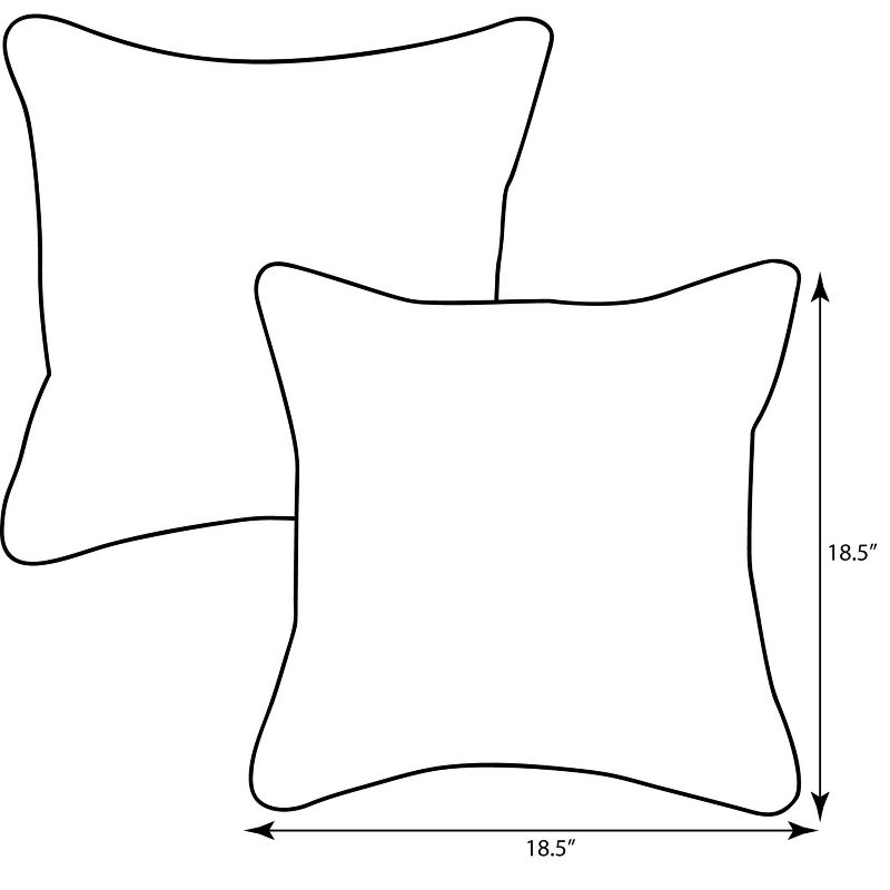 Outdoor/Indoor Kirkland Black Throw Pillow Set of 2 - Pillow Perfect, 5 of 6