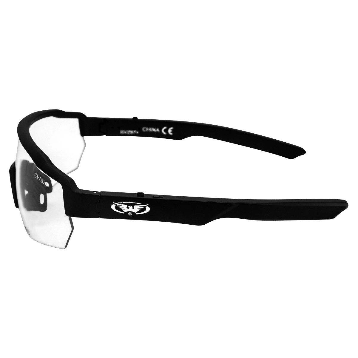 Global Vision Jam 1 Black Cycling Glasses Wireless Bluetooth Safety Glasses ANSI Z87.1 Hands-Free Calls & Music W/ Hard Case - thumbnail 7