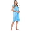 Casual Nights Women's Cap Sleeve Rose Satin Tricot Nightgown - 3 of 4