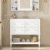 Okak Modern Freestanding Bathroom Vanity with Sink Combo,Solid Wood Bathroom Storage Cabinet with 4/6 Drawers & Bottom Shelf - 2 of 4