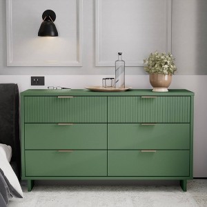 Granville Modern 6 Drawer Double Wide Dresser - Manhattan Comfort - 1 of 4