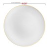 Smarty Had A Party 10.25" White w/ Gold Rim Organic Plastic Dinner Plates - 120 pcs - 3 of 4
