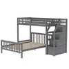 NicBex Twin Over Full Bunk Bed with Guardrail,Loft Bed with Staircase and 3 Storage Grids,Modern Bunk Beds,Noise Reduced Bunk Beds for Bedroom - 2 of 4