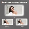 60x36 Inches Large Bathroom Mirror, FramelessVanity Mirror with Led Lights,Front Lit and Backlit,Wall-Mounted Mirror for Over Sink, Entryway, Bedroom - 3 of 4
