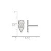 Black Bow Jewelry Sterling Silver Chi Omega Greek Life Stud Earrings - 2 of 3