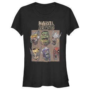 Juniors Womens Marvel Zombies Happy Faces T-Shirt - 1 of 3