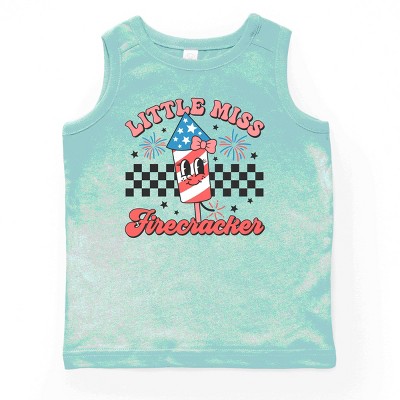 The Juniper Shop Little Miss Firecracker Checkered Youth Tank Top