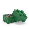 Room Copenhagen LEGO Storage Brick 4, Dark Green - 3 of 4