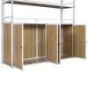 Whisen Modern Design Full Size Metal Loft Bed with Storage Staircase and Wardrobe - 4 of 4