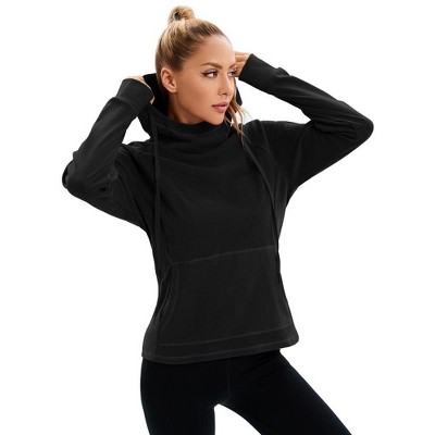 Women's Pullover Hoodie with Thumb Holes Long Sleeve Solid Tops for Women With Pocket