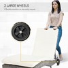 PAGED Outdoor Pool Lounge Chairs with 5-Position Adjustable Backrest PE Rattan Cushioned Patio Sun Lounger with Wheels for Patio - 3 of 4