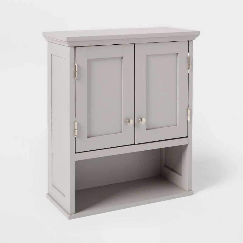 Wood Wall Cabinet Gray - Threshold&#8482;, 4 of 6