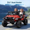 24V Electric Truck with Parent Remote Control, Spring Suspension, 2 Speeds, LED Headlight & Music Player, Kids Electric Vehicle for Aged 3-8 Years - 2 of 4