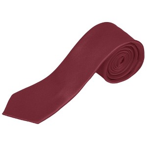 Men's Solid Color 2 Inch Wide And 57 Inch Long Slim Neckties - 1 of 4