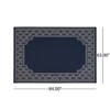 FONTOI Woven Area Rugs, Indoor and Outdoor Geometric Rugs with Border Design, Floor Mat Carpet for Home Backyard Patio, Navy Blue, 84"*0.16"*63" - 3 of 4