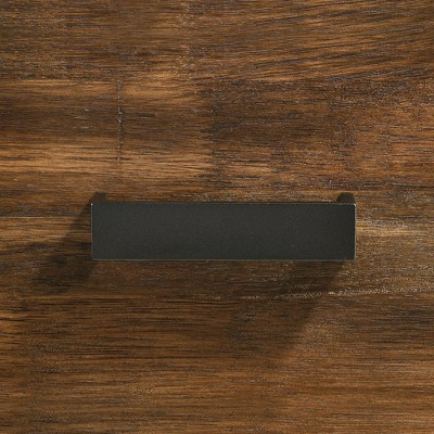 Chestnut Rustic 6-Drawer Dresser with Black Pulls