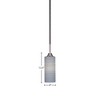 Toltec Lighting Paramount 1 - Light Pendant in  Matte Black/Brushed Nickel with 4" Gray Matrix Shade - 2 of 2